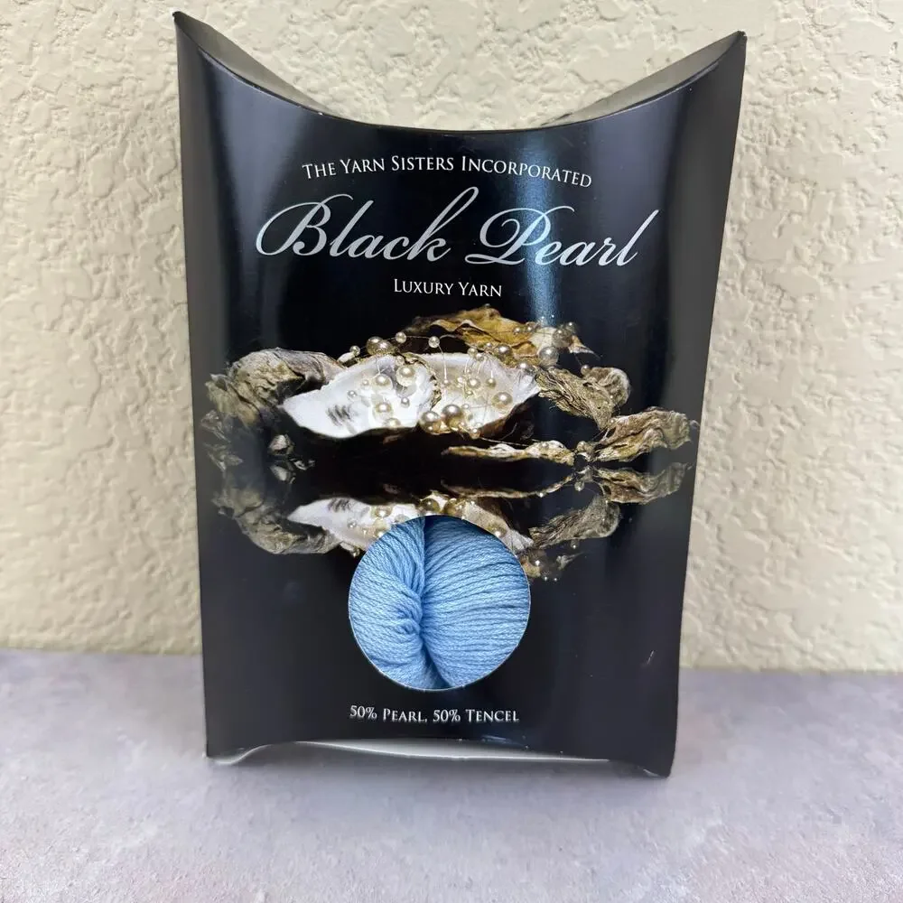 Yarn made of pearls! 50% Pearl 50% Tencel Yarn Sisters Black Pearl Fingering Wt